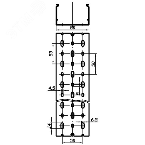 Короб перфорированный синий RL6 80x80 - фото 6