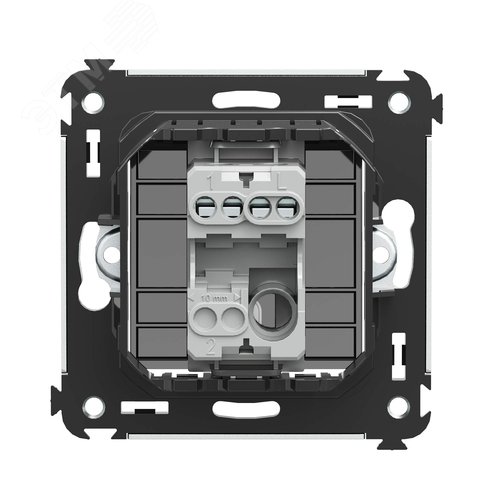 Avanti Выключатель одноклавишный, в стену, Черный квадрат - фото 3