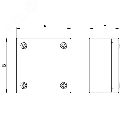 Коробка стальная FS с гладкими стенками и клеммниками  IP66 150х150х80мм 4р  450V 20A 10мм.кв  нерж.контакт - фото 6