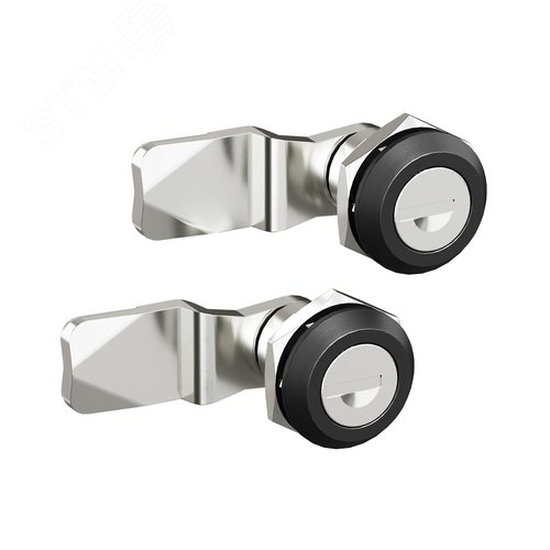 Комплект поворотных замков с личинкой под уникальный ключ для навесныхкорпусов, 2 шт., ключи в комплекте - фото 1