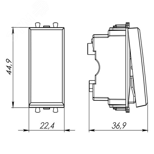 Переключатель модульный, Avanti, ванильная дымка, 1 модуль - фото 5