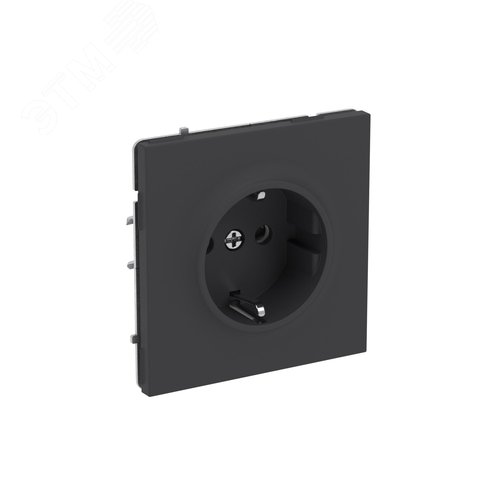 Розетка силовая, 2P+E, с з/ш, KANT, черный уголь - фото 2