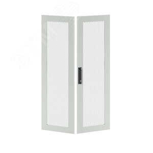 Изображение товара Дверь перфорированная двухстворчатая для IT-CQE 1200x800 RAL7035 (шт)