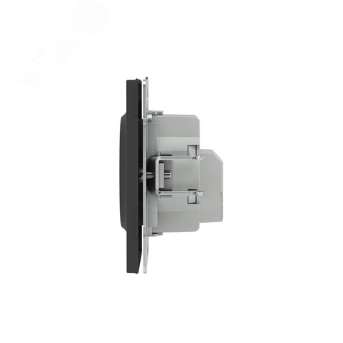 Розетка силовая, 2P+E, с з/ш, KANT, черный уголь - фото 4