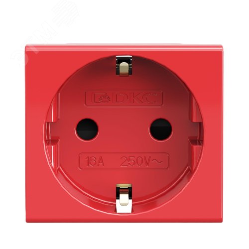 Изображение товара VIVA Розетка силовая с заземлением красная (шт)