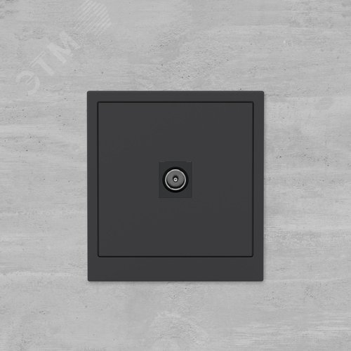 Розетка TV одиночная, KANT, черный уголь - фото 6