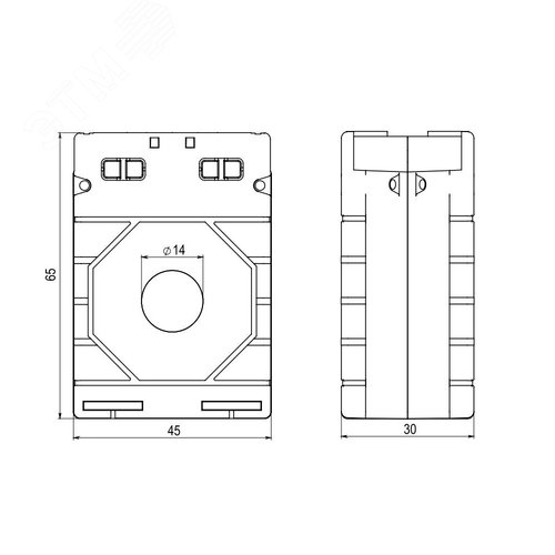 Трансформатор тока CT14 150A, класс 0.5, 1ВА - фото 2