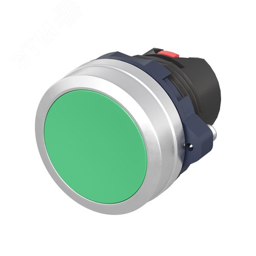 Изображение товара Головка кнопки плоская без фиксации, зеленая, алюминий (шт)
