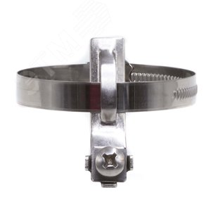 Хомут для заземления металлорукава и жестких труб 50-70 мм, нержавеющая сталь - фото 3