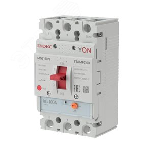 Выключатель автоматический YON max MGS160N 3P 80-100А 36кА с регулируемым термомагнитным расцепителем - фото 1