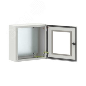 Щит монтажный ЩМП 400x400x200 мм STE с М/П с прозрачной дверью - фото 1