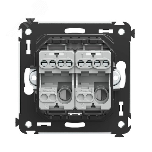 Avanti Выключатель двухклавишный в стену, Белое   облако - фото 3