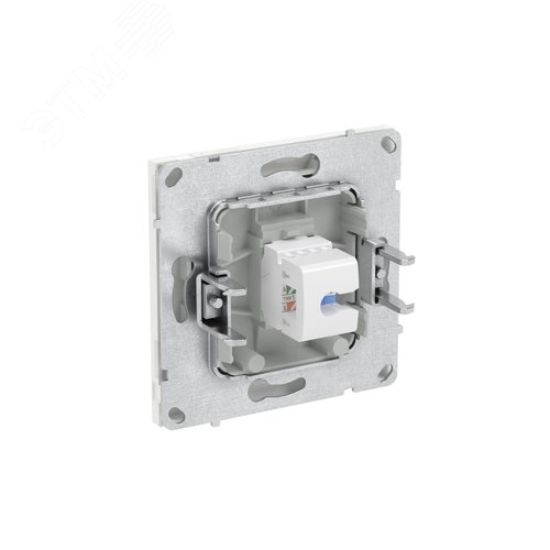 Компьютерная розетка RJ-45 без шторки, кат.6А одинарная,KANT, белая магнолия - фото 5