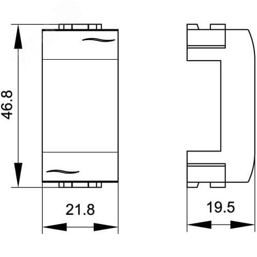 BRAVA Заглушка 1 модуль черная - фото 2