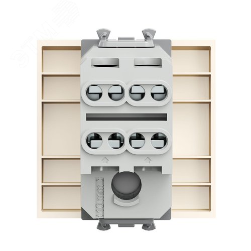 Выключатель двухполюсный одноклавишный модульный, Avanti, ванильная  дымка, 2 модуля - фото 3