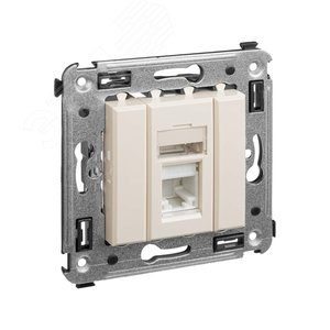 Avanti Розетка RJ-45 в стену 5e одинарная         ''Ванильная дымка '' - фото 2