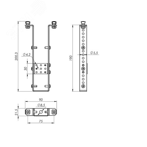 Комплект кронштейнов для монтажа главной шинной системы - фото 3