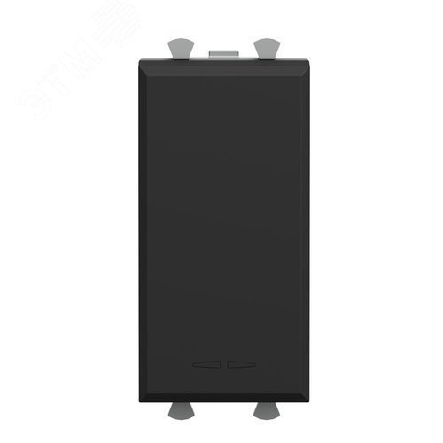 Кнопка модульная, Avanti, черный матовый, 1 модуль - фото 1