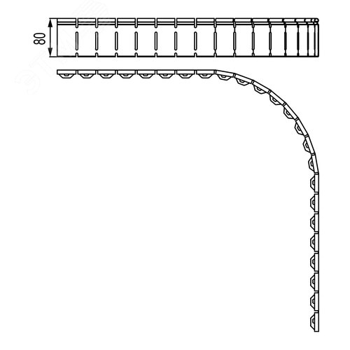 Перегородка SEP для угла CPO H80, в комплекте с крепежными элементами и необходимыми для монтажа - фото 2