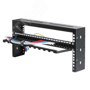 Организатор горизонтальный кабельный компактный на 19' профили. высота 0U - фото 5