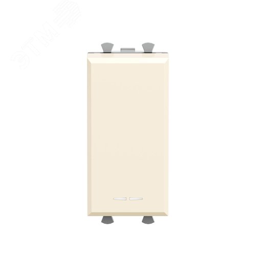 Выключатель модульный, Avanti, ванильная дымка, 1 модуль - фото 1