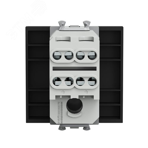 Avanti Выключатель двухполюсный одноклавишный модульный, , Черный матовый, 2 модуля - фото 3