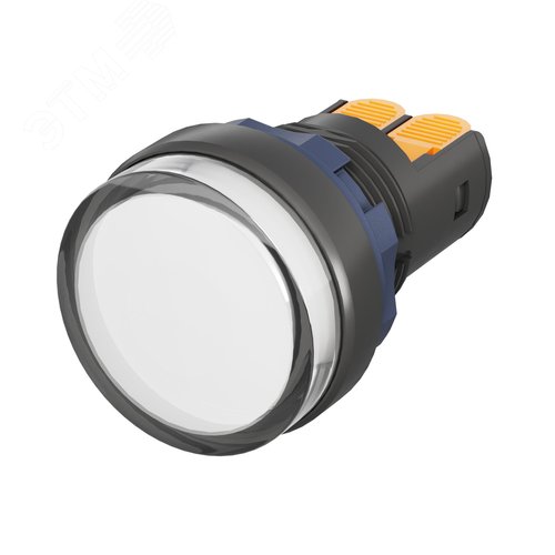 Сигнальная лампа со встроенным диодом 9-24В, белая, зажим Plug-In - фото 1