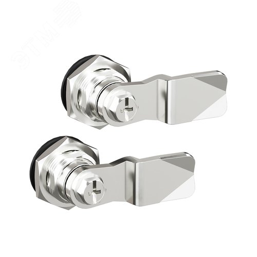 Комплект поворотных замков с личинкой под уникальный ключ для навесныхкорпусов, 2 шт., ключи в комплекте - фото 2