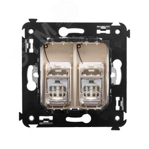 Avanti Розетка RJ-45 в стену, 5e двойная экранированная, ''Ванильная дымка'' - фото 3