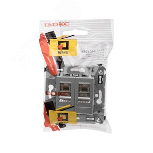 Avanti Компьютерная розетка RJ-45 в стену кат.5e двойная экранированная Закаленная сталь - фото 5