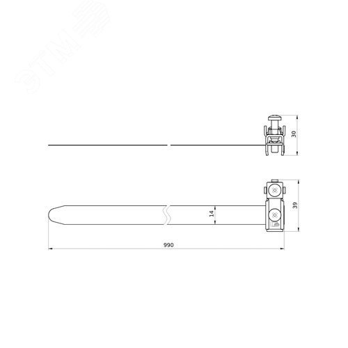 Хомут для уравнивания потенциалов, D0-1000 мм - фото 2