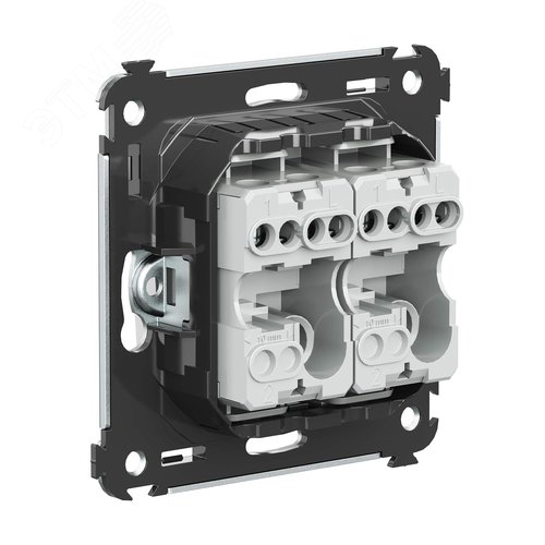 Avanti Выключатель двухклавишный в стену, Белое   облако - фото 4