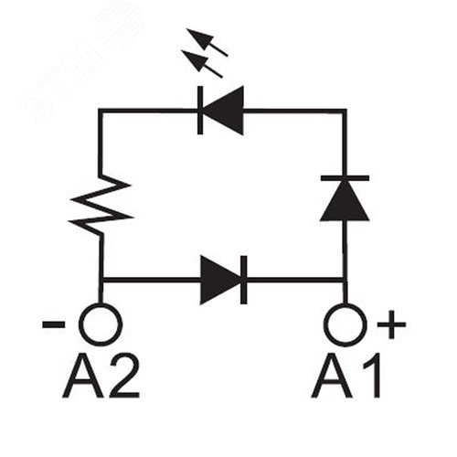 Модуль индикации и защиты, LED зелёный+диод, 6-24V DC - фото 3