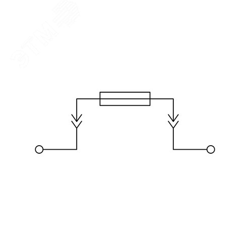 Клемма для предохранителя, винтовой зажим, 2 точки подключения, 4 кв.мм, серая - фото 3