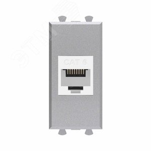 Avanti Компьютерная розетка RJ-45 без шторки      модульная кат.6 Закаленная сталь 1 модуль - фото 2
