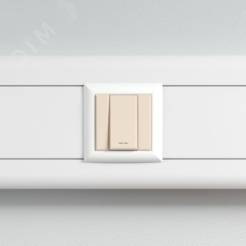 Кнопка модульная, Avanti, ванильная дымка, 1 модуль - фото 5