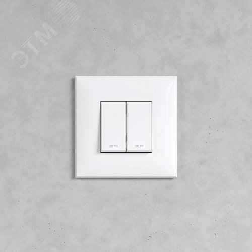 Avanti Кнопка двухклавишная в стену  Белое облако - фото 5