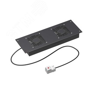 Модуль потолочный 2 вентилятора с термостатом для крыши 600 RAL9005 - фото 1