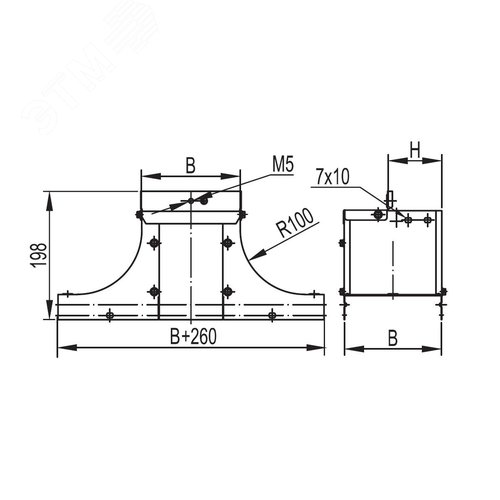 Крышка-ответвитель TSS (плоский) 400/80 в комплекте крепежные элементы соединительные пластины - фото 5