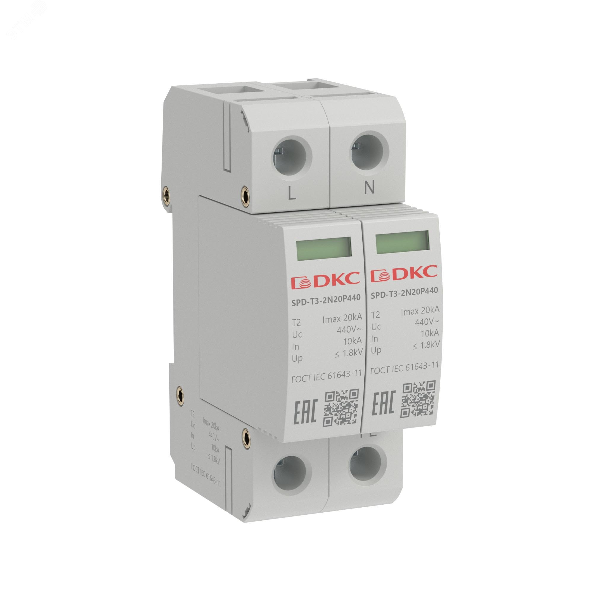 Изображение товара Модульный автоматический выключатель YON MAX SPD-T3-2N20P440