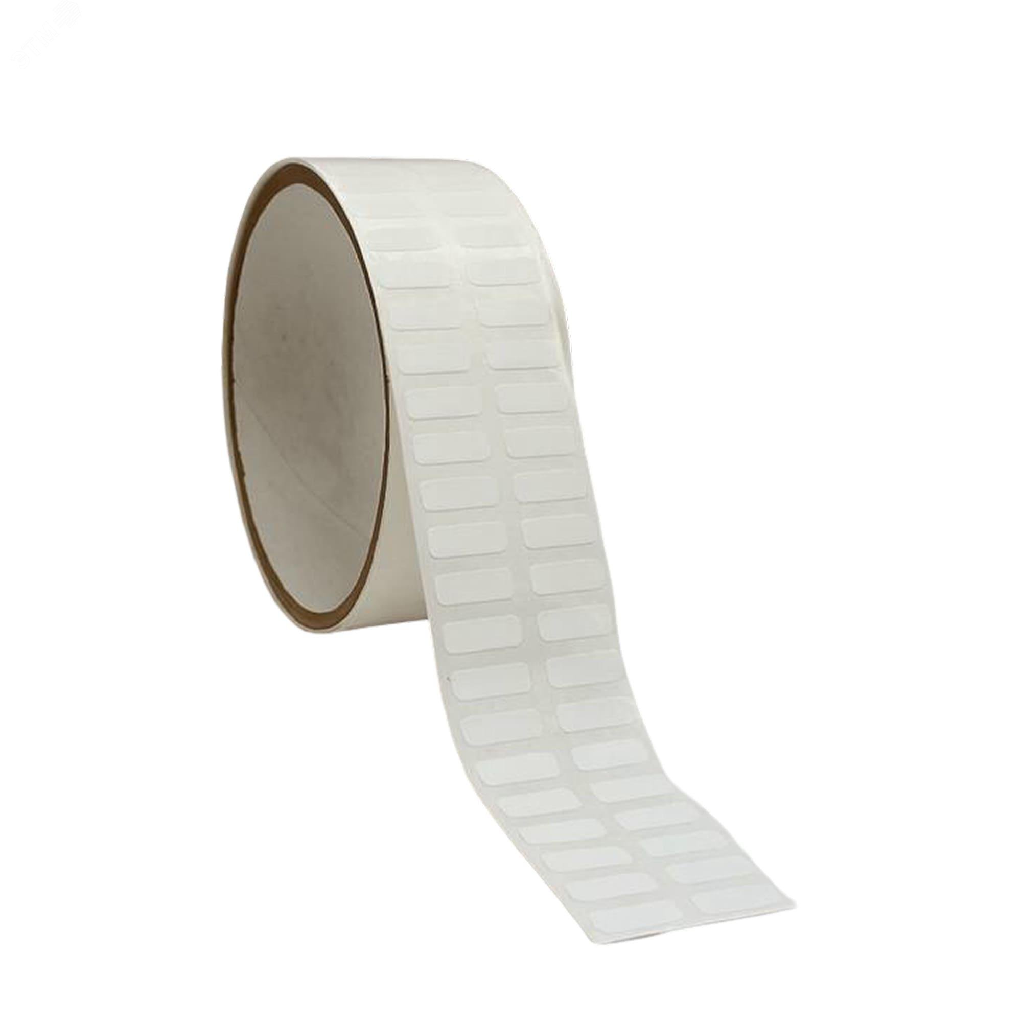 Изображение товара Этикетка в рулоне для ТТ печати, 16,5х5мм, из полиэстера, белый глянцевый, 2шт./ряд, 5тыс.шт./упак. (шт)
