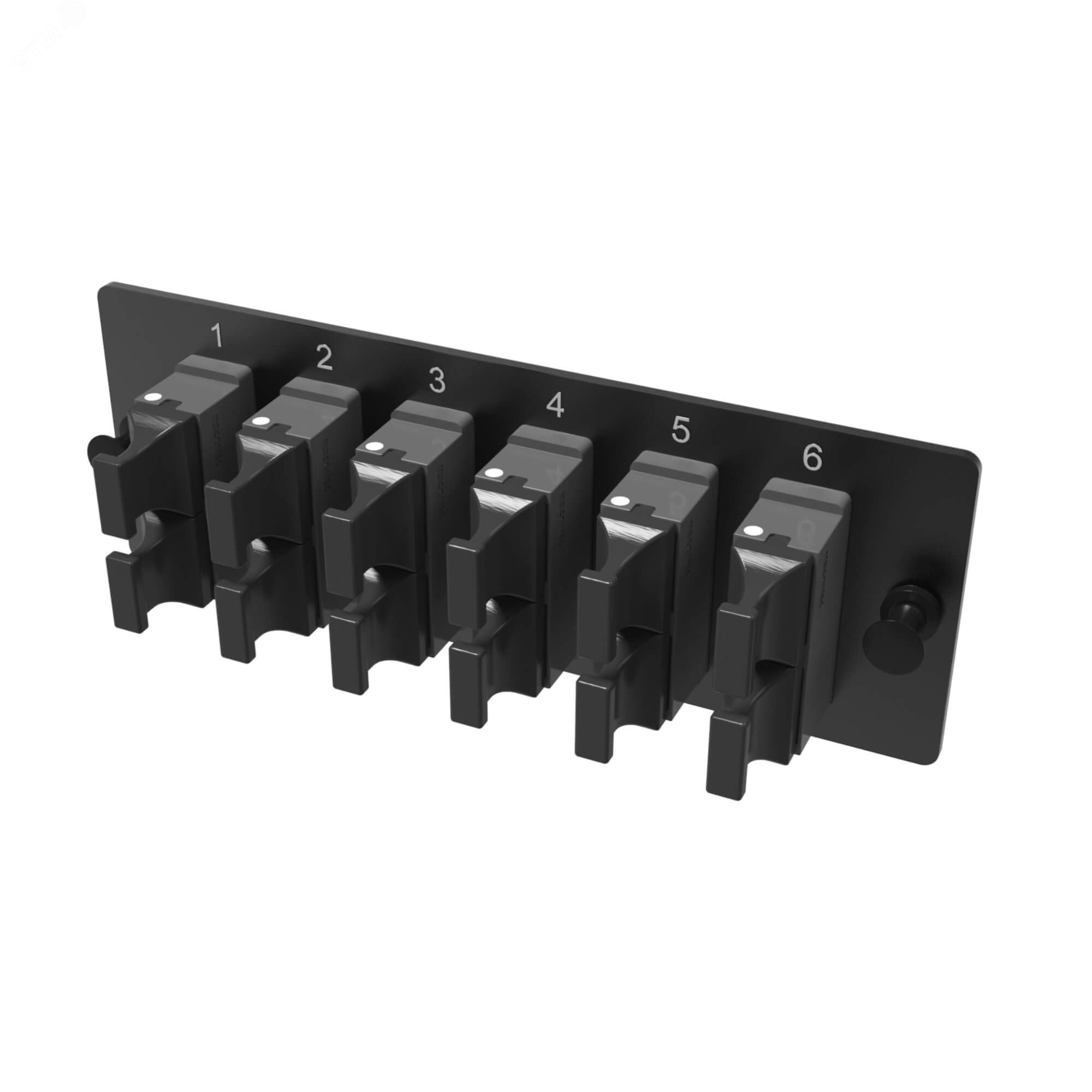 Изображение товара Планка адаптерная с установленными 12хMTP адаптерами (aligned key)(цвет адаптера - серый). OM4. 1 HU (шт)