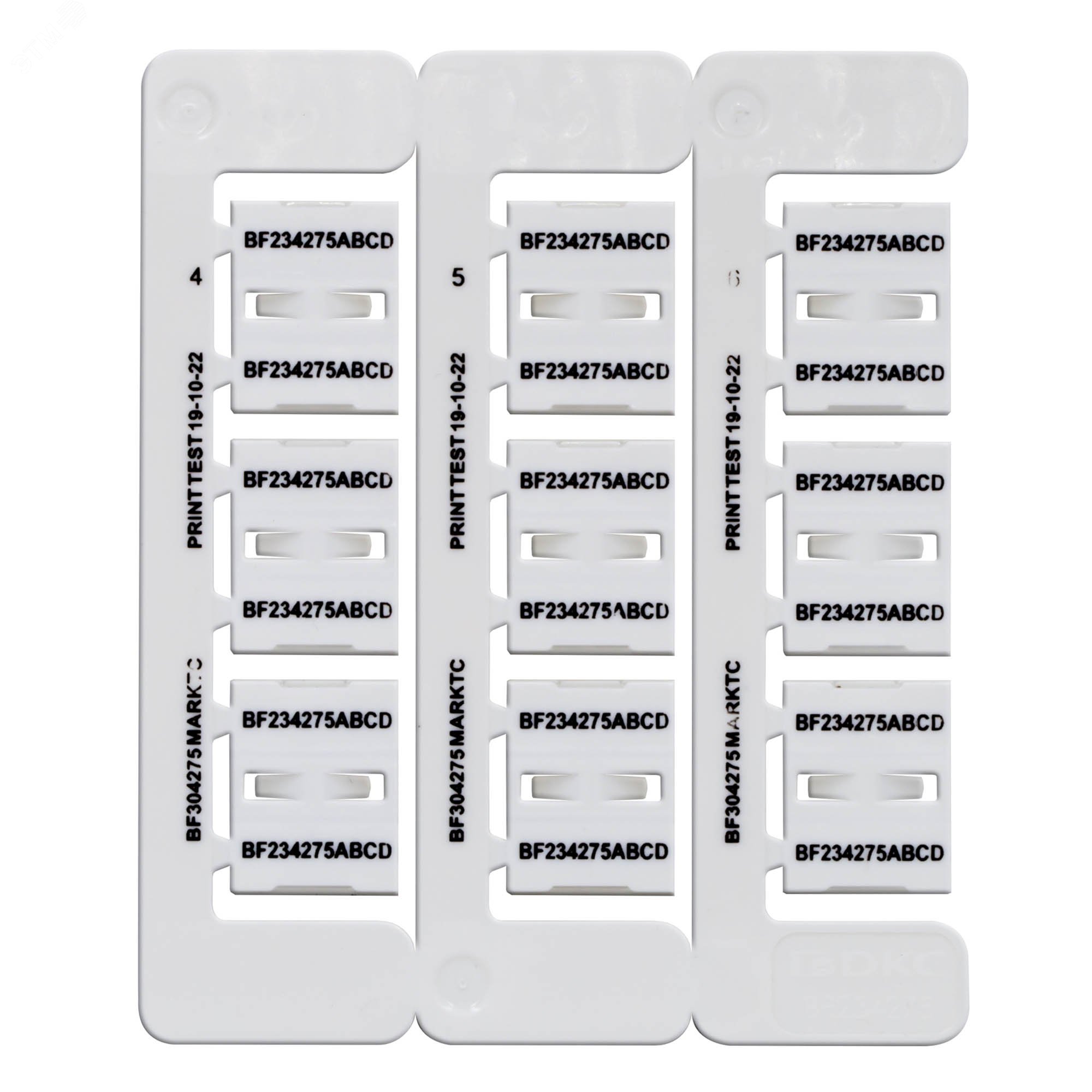 Изображение товара Маркировка бабочка Dкаб=4.2-7.5мм L=23мм,(9шт на пластине) (шт)