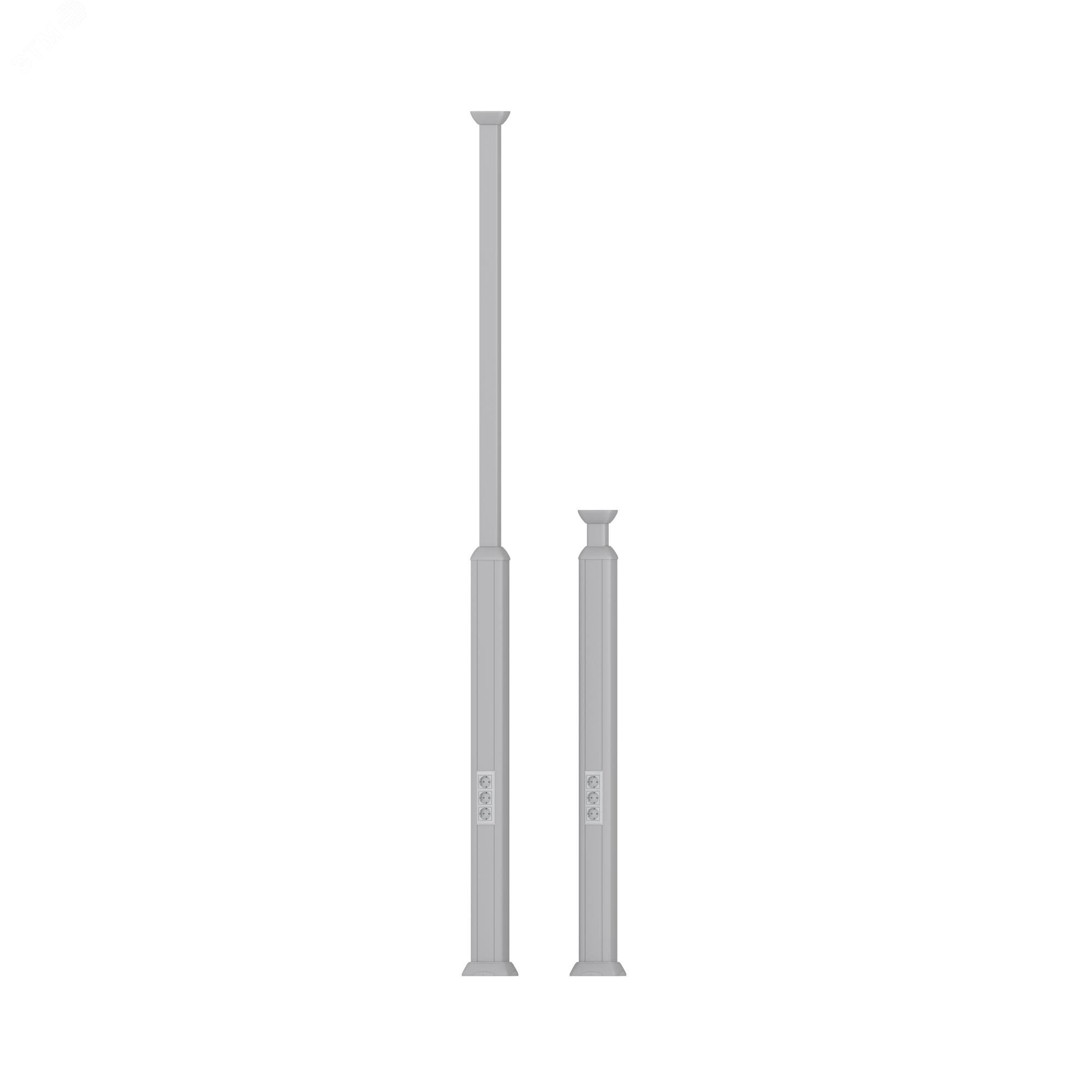 Телескопическая алюминиевая колонна, 1.5 - 3м,    цвет темно-серебристый металлик 9584 DKC - превью