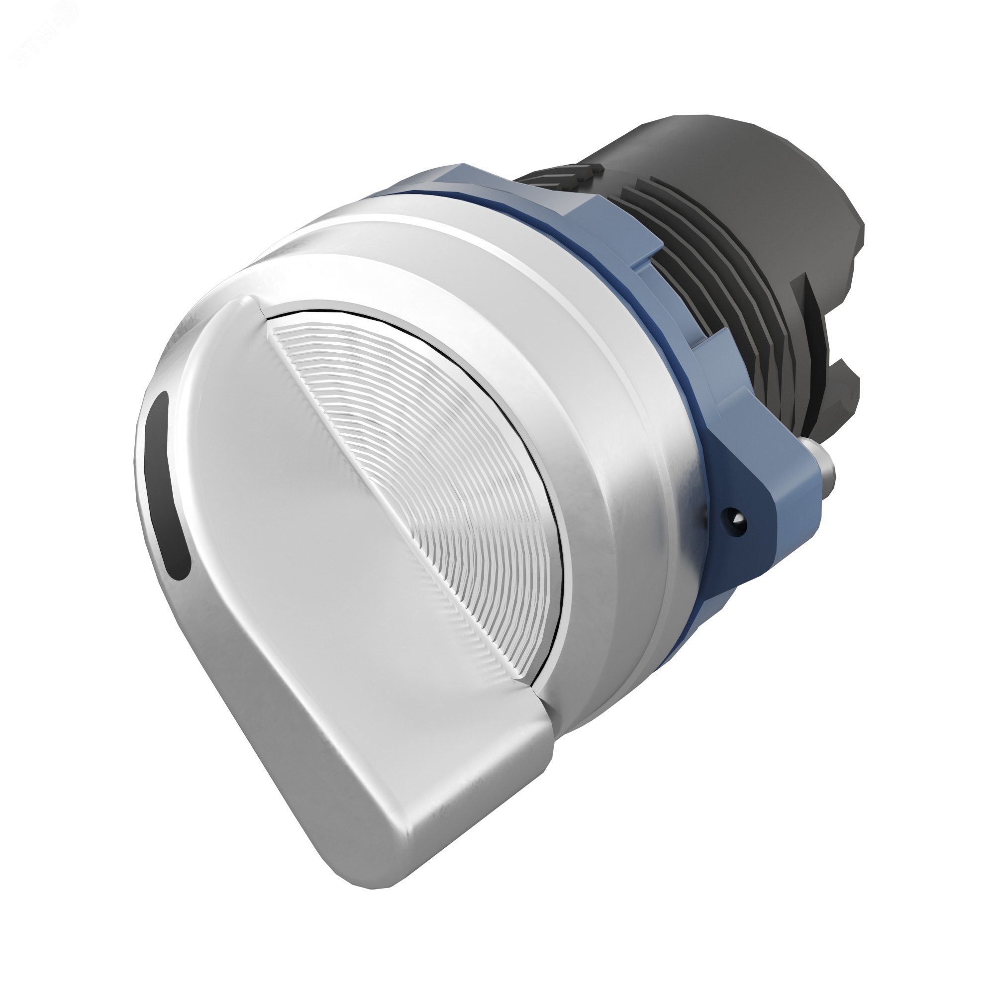 Изображение товара Головка переключателя на 2 положения с возвратом стандартная ручка, черный, алюминий (шт)