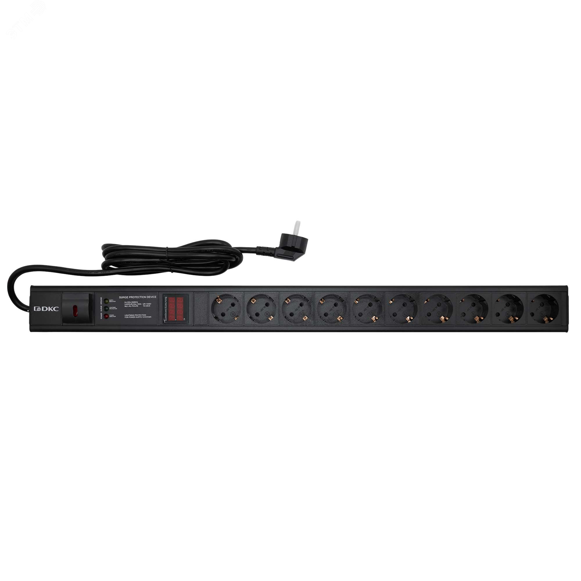 Изображение товара Вертикальный распределитель питания DKС RAM telecom 10 Schuko разъемов 16А Изображение товара Вертикальный распределитель питания DKС RAM telecom 10 Schuko разъемов 16А