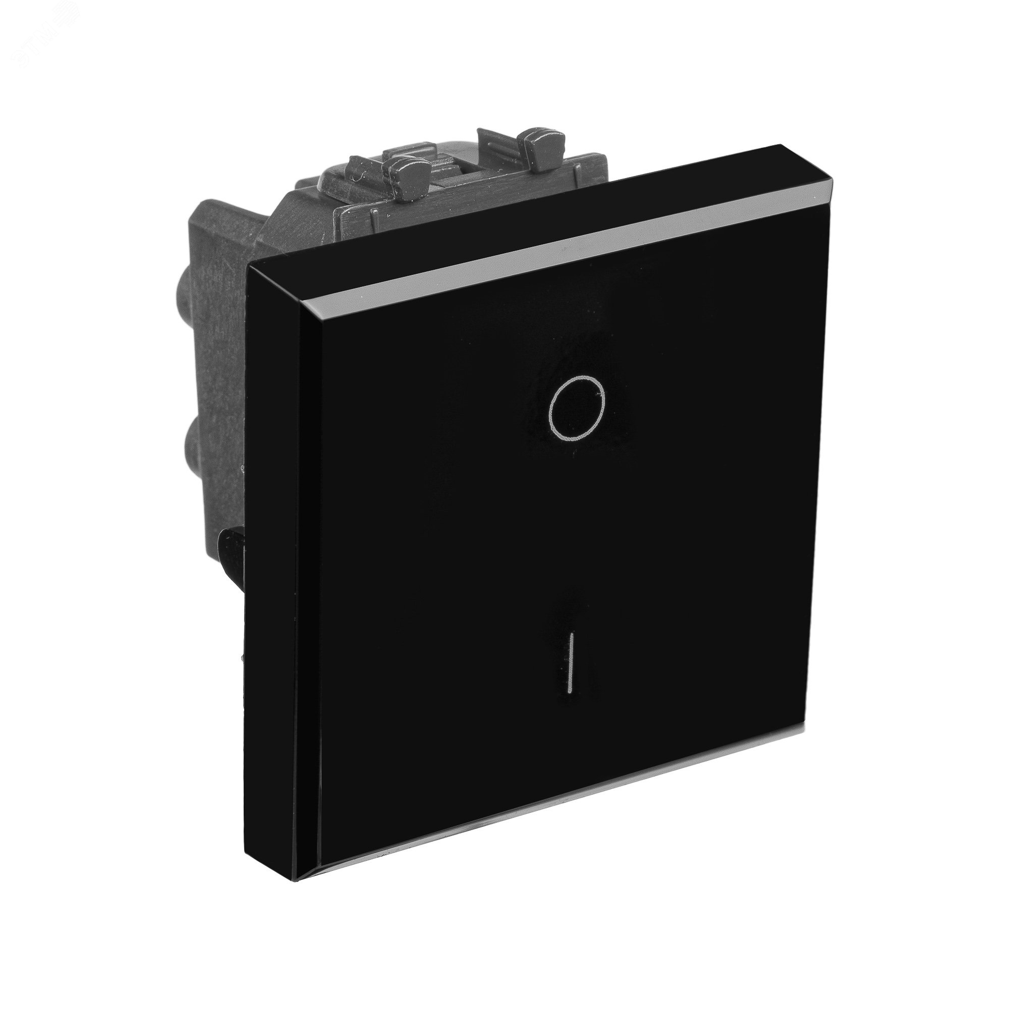 Avanti Выключатель двухполюсный одноклавишный модульный, , Черный квадрат, 2 модуля 4402222 DKC - превью 3