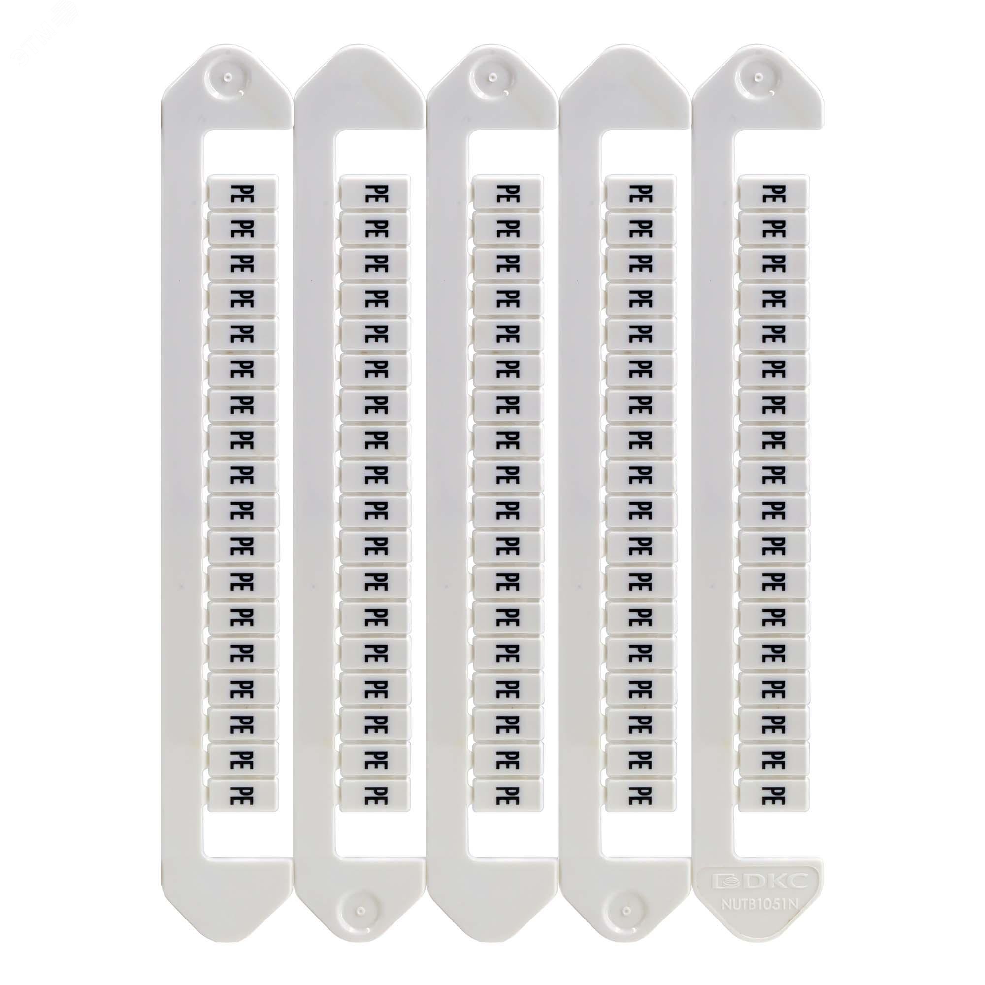 Изображение товара Маркировка для клемм, ширина 5 мм, символы L1, L2,L3, N, PE, горизонтальная ориентация (упак)