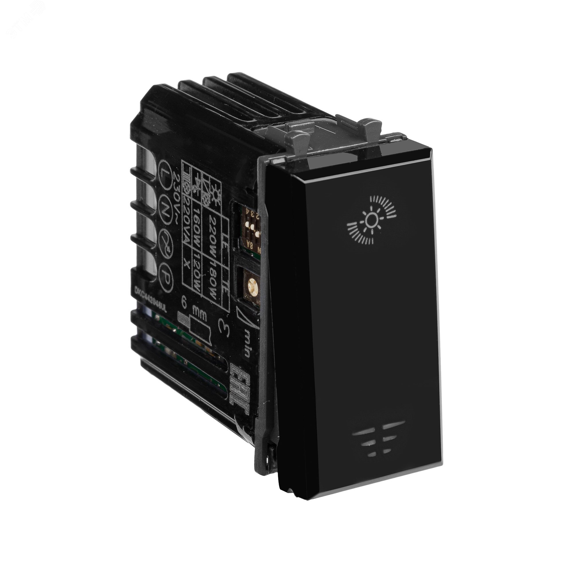 Avanti Диммер кнопочный ''Черный квадрат'', для LED ламп, 16A, 1 модульный 4402341 DKC - превью 3