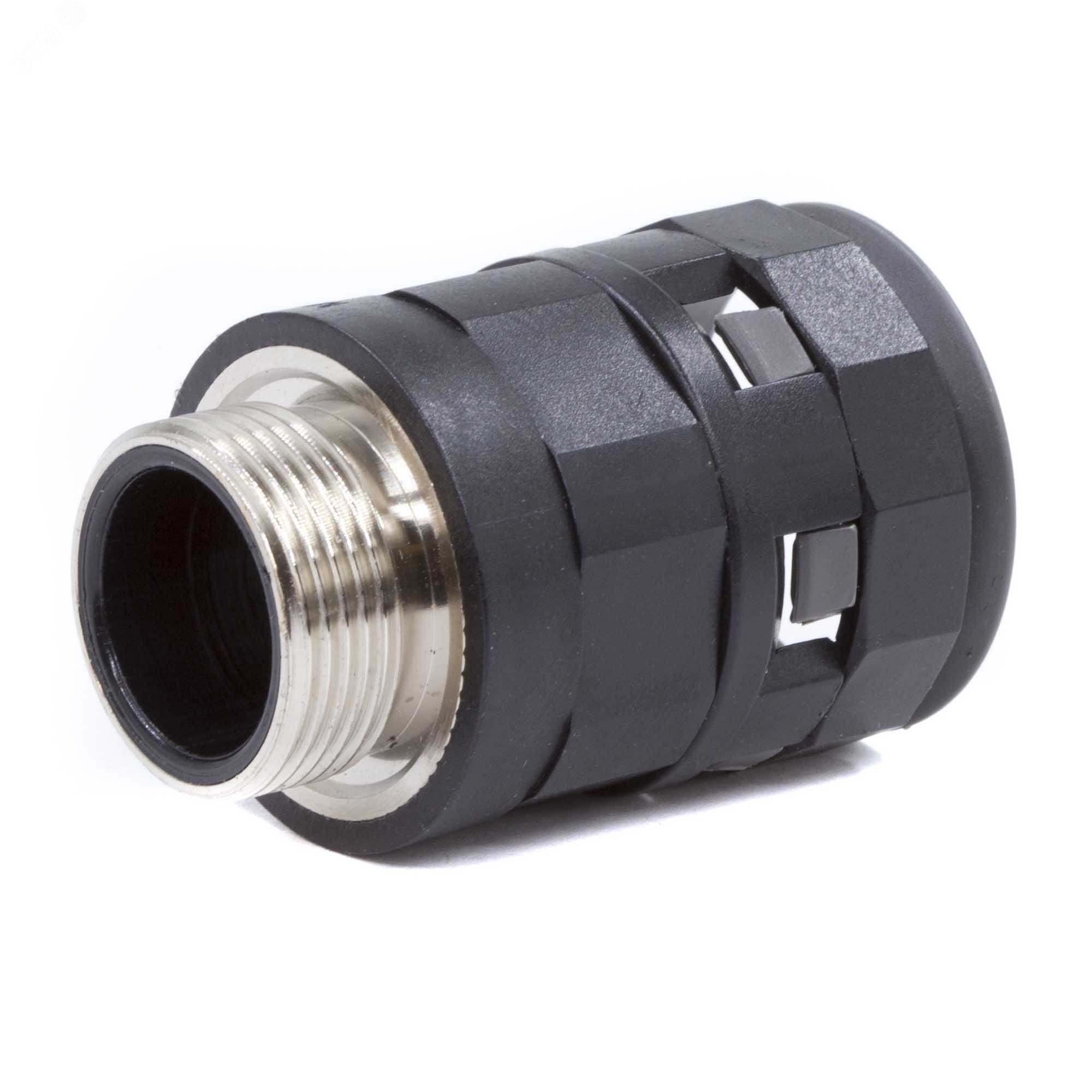 Изображение товара Муфта труба-коробка с металлической резьбой DN 29 мм M32x1,5 полиамид черная